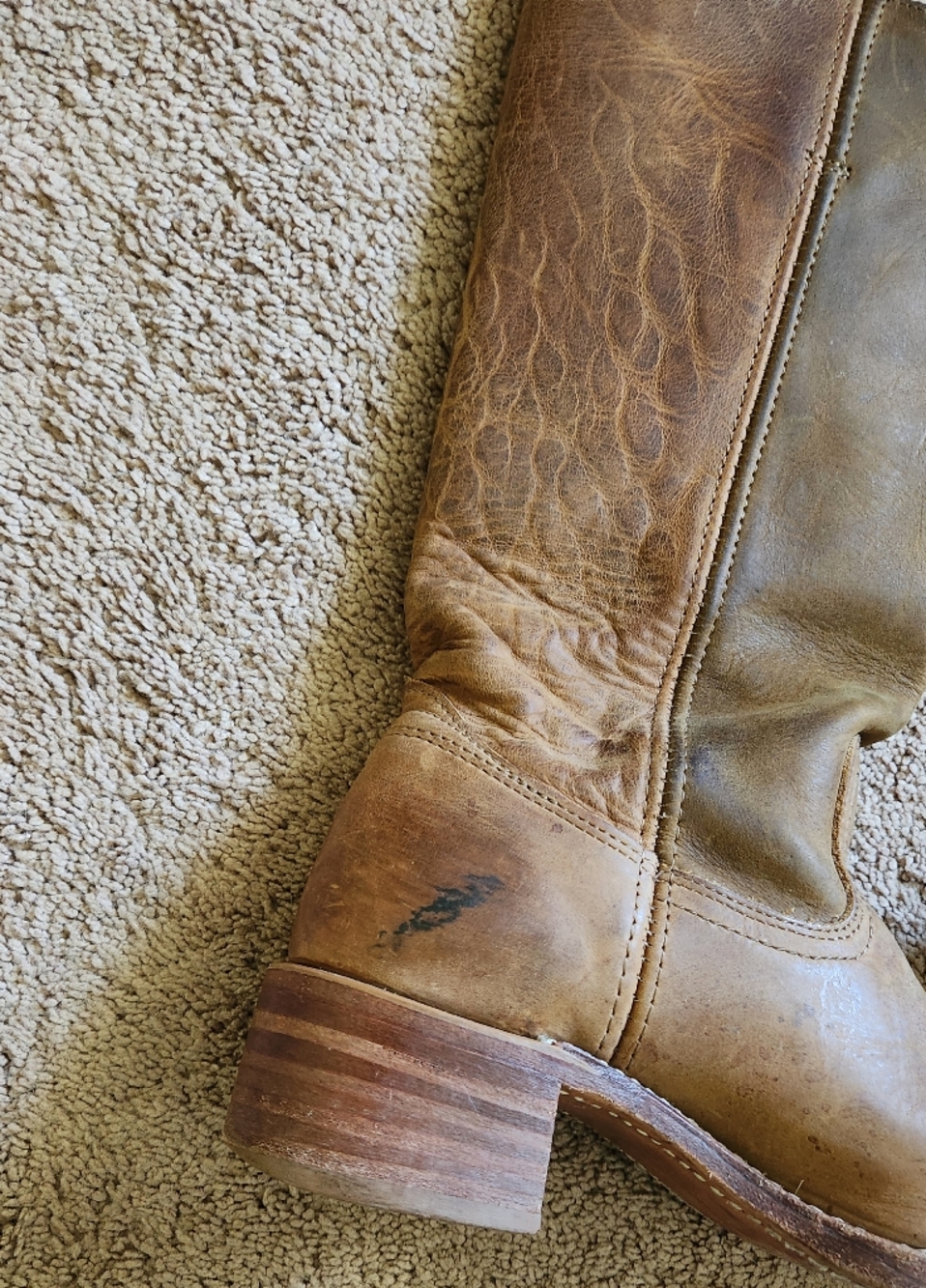 FRYE Women's Sz 8M CAMPUS 14L 77050 DBN Brown Leather Western Festival Boots - Picture 10 of 12